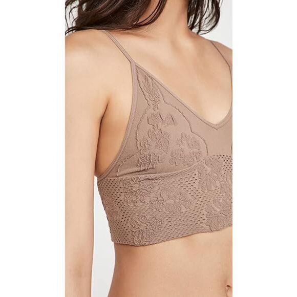 Free People Intimately NWT candy seamless bra Sand Seamless Crop M/L - Picture 3 of 6